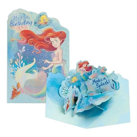 Disney Ariel Birthday Card with Envelope Cover