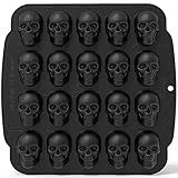 Large Skull Silicone Mold - 20 Cavities 3D Skull Ice Cube Mold, Halloween Silicone Molds Bpa Free for Chocolate, Jelly, Wax Melt, Ice Cubes
