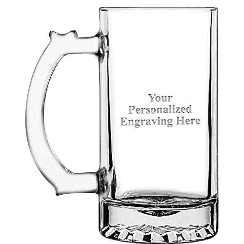 Personalized Beer Mugs, 16 oz Laser Engraved Custom Beer Mug Gift, Engraving Included Prime