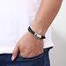 Grand Made Pulsers con Nombre Personalizado Plata Hombre Cuero Pulseras Mujer Personalizada...