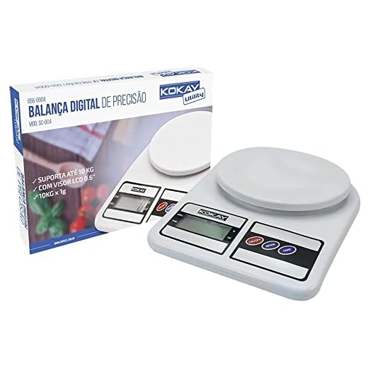 Balanca Digital De Precisao - Ate 10kg - Cozinha - (nao Acompanha Pilhas) Kokay Branco No Voltagev