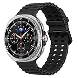 Marine Sport Bands Compatible with Samsung Galaxy Watch 8 Band 44mm 40mm/8 Classic 46mm Men Women,Soft Silicone Breathable Waterproof No Gap Strap for Samsung Galaxy Watch 8 Bands 40 mm 44 mm Correa