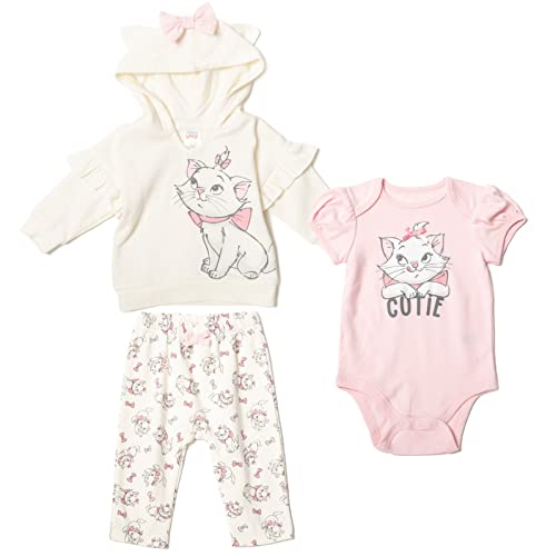Image of Disney Classics Winnie the Pooh Mickey Mouse Baby Hoodie Bodysuit and Pants 3 Piece Outfit Set (Newborn - 24 Months)