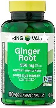 Ginger Root 550 mg Digestive Health Support 100 Capsules Herbal Supplement for Nausea Relief & Healthy Digestion Pack-1