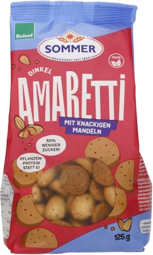 SOMMER CABLE Dinkel Amaretti feines italienisches Mandelgebäck, 125 g