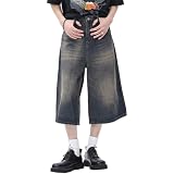 Pantalones Cortos Vaqueros Anchos para Hombre, Talla 3X-Large