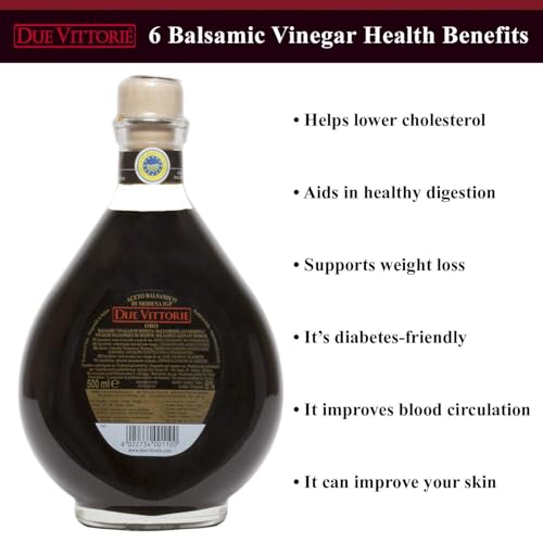 Due Vittorie Oro Gold Balsamic Vinegar of Modena. Highest score from The Consortium of Modena - 16.91fl oz / 500ml - Pack of 1