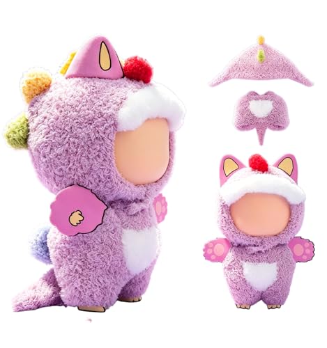 Adorable Dinosaur Clothes for LABUBU 17cm Doll (NO Doll), Outfits for LABUBU, Cute and Premium Accessories for LABUBU (Doll Not Included) (Purple Dinosaur)
