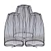 Anvin Mosquito Head Nets Gnat Repellant Head Netting for No See Ums Insects Bugs Gnats Biting Midges from Any Outdoor Activities, Works Over Most Hats Comes with Free Stock Pouches (3pcs, Black)