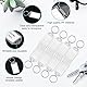 36PCS Schlüsselanhänger Beschriftbar，Schlüsselanhänger zum Beschriften mit Split Ring Label Fenster，Schlüssel Anhänger ，für Markieren von Schlüsseln, Haustieren, Gepäck，Koffer-weiß