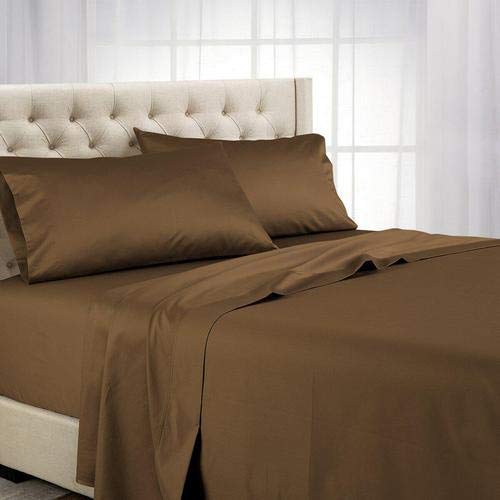 GoLinens Luxury Heavyweight 1200 Thread Count Solid Sheet Set King Size, Taupe