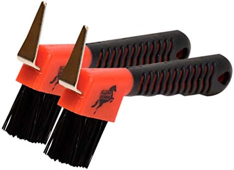 Happy Horse Supplies, Rubber Hoof Pick with Brush (2 Pack)
