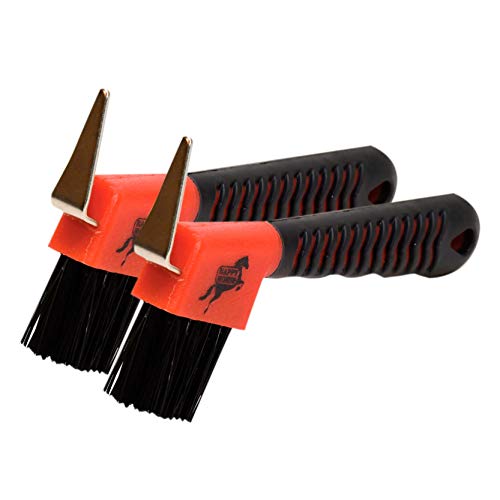 Happy Horse Supplies, Rubber Hoof Pick With Brush (2 Pack) #TOP17