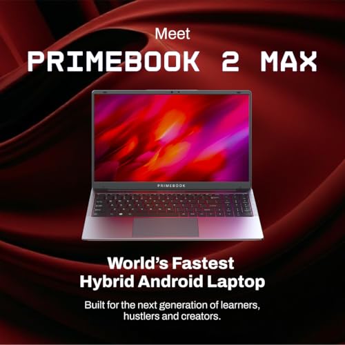 Primebook 2 Max (2026) | 8GB RAM, 256GB UFS Storage | 15.6-Inch Full HD IPS Display | 12hrs Battery | MediaTek Helio G99 | Android 15 (PrimeOS 3.0) | Backlit Keyboard | in-Built AI (Gray) view 2