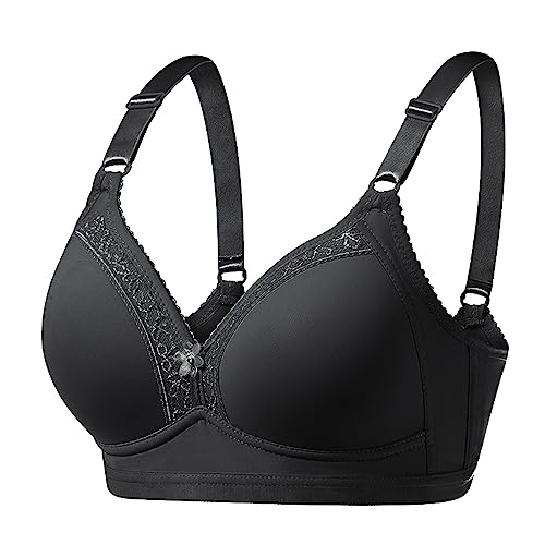 Soutien-gorge confortable coton fin noir haut maintien sans armature