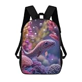 Impresión 3D Underwater Baby Eel Fish with Bubbles Mochilas Escolares Para Niños De 17 Pulgadas, Mochilas Para Libros Para Niños, Mochila De Gran Capacidad, Mochila De Viaje, Mochilas De Uso Diario