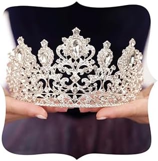 JWICOS Baroque Vintage Rhinestone Tiara Royal Crystal Crown Tiaras for Women Princess Crown Tiaras Bridal Hair Accessories for Wedding Prom Pageant Birthday Party