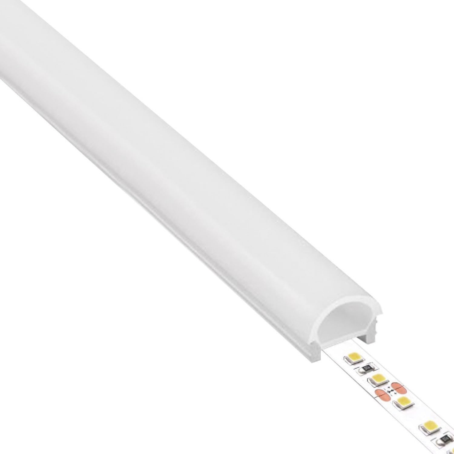 LEDKIA Perfil Neón SFLEX 24x18 Superficie Semicircular Curva Vertical para