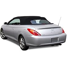 Compatible with Toyota Solara Convertible Soft Top & Glass Window 2004-2009 Twill Black