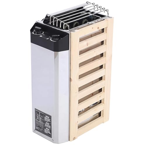Stufa per Sauna in Acciaio Inossidabile da 3/3.6KW Portatile Attrezzatura per Il Riscaldamento della Sauna con Controllo Facile della Temperatura per Sauna Piscina,3kw