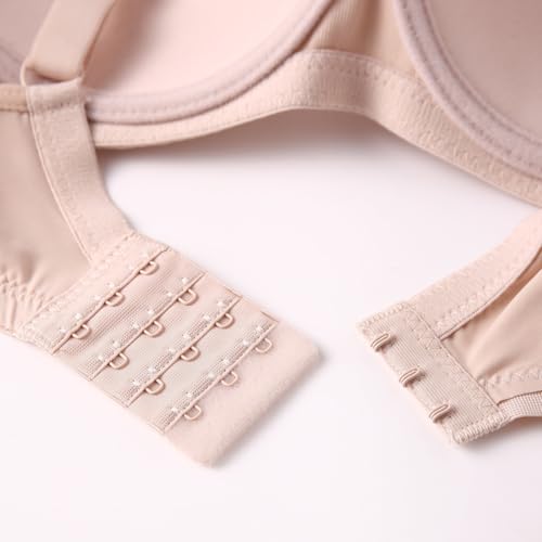 Soutien-gorge à trois boutons push-up respirant beige 36D - 7