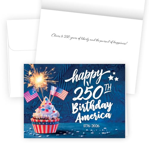 Posty Cards, Bulk 25 Pack, Independence Day Greeting Cards for