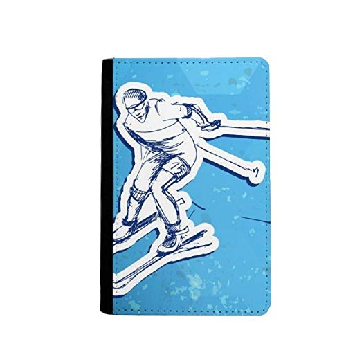 Porte-passeport ski hiver étui portefeuille de voyage pour cartes et monnaie