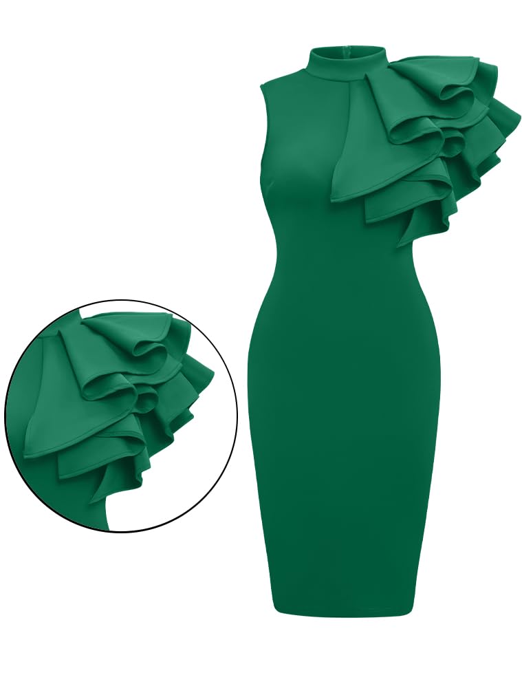 green emerald velvet dress Amazon.com: XXTAXN Women's Summer Sexy Elegant Cocktail Party One Shoulder  Short Sleeve Ruched Mini Dress Black : Clothing, Shoes & Jewelry main image 1