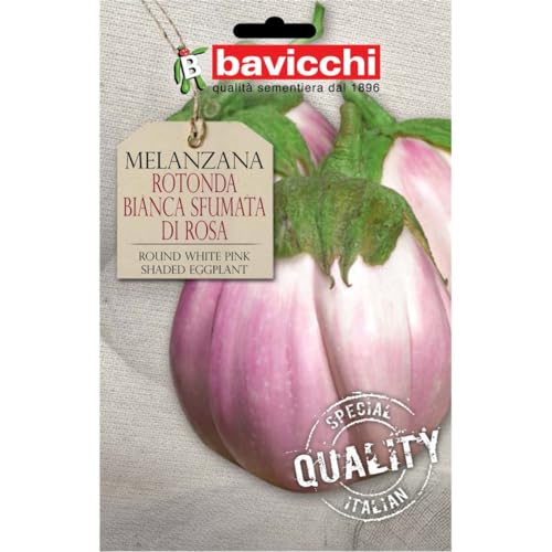 Bavicchi buste semi orto plus (Melanzana rotonda bianca sfumata di rosa)