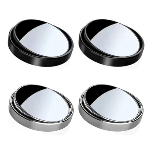 SGERUFZ 4 piezas Espejo de Punto Muerto Blind Spot, 360° Rotación ajustable HD espejo convexo, Retrovisores de ángulo Muerto para Automóviles, SUV, Motocicletas, espejo retrovisor, retrovisor coche