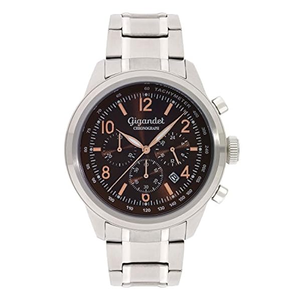 Gigandet Journey herr analog armbandsur kvarts kronograf brun G25-003