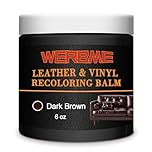 WERBME Leather Recoloring Balm & Color Restorer - Multipurpose Dye & Paint for Faded Leather Couches, Car Seats, Shoes | Fix Scratches on Clothing, Furniture & Accessories(Dark Brown)