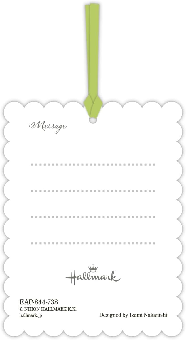Hallmark Message Card with Book Cover, Green 844-738