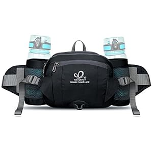 Waterfly Sac Banane Porte Bouteille Sac Ceinture Banane Homme Femme pour Sport Voyage Randonnée Cyclisme