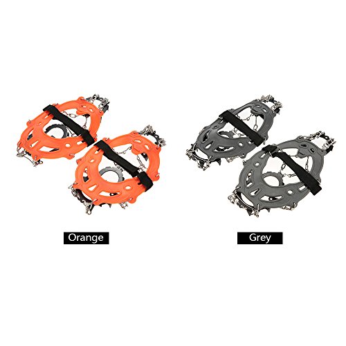 Crampon, Andoer 14 dentes, manganês, aço, crampons, nylon, correia, sapatos, antiderrapante, capa, o