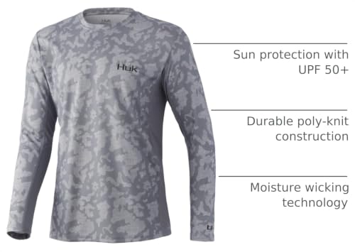 Image of HUK Men's Icon X Long Sleeve Shirt, Performance Fishing Shirt