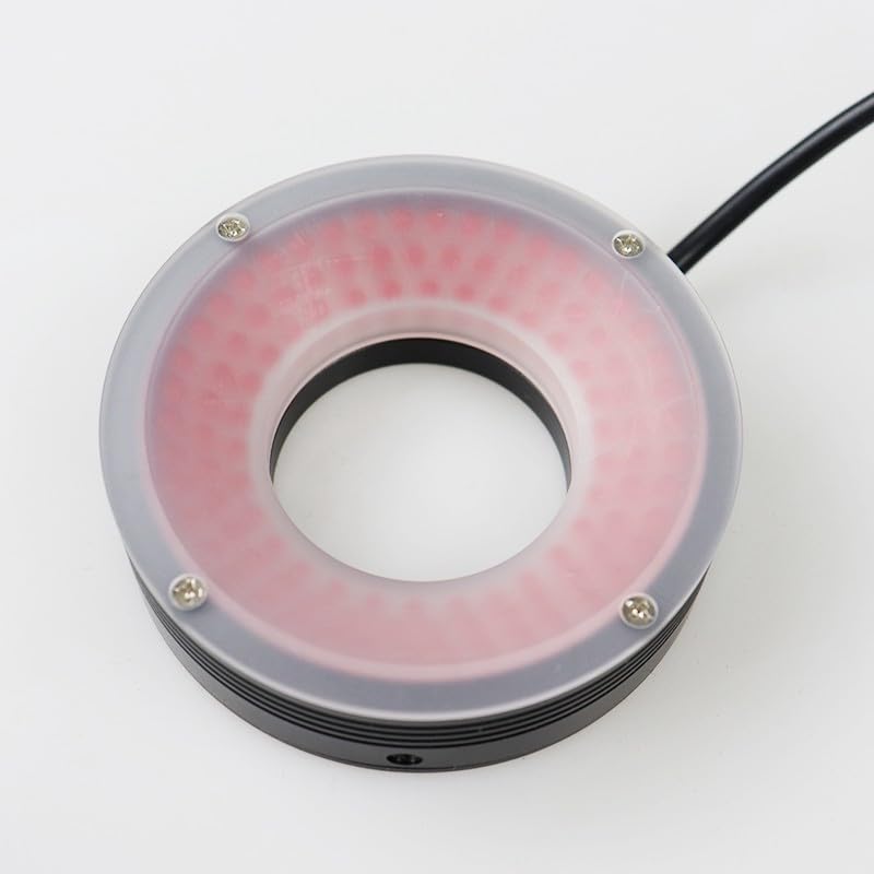 Industrial Lighting Work Lights Suitable for Machines and lathes, Microscope Ring Light Machine Vision Automation Equipment Light Source 60 Degree LED Illumination Power 4.1W Without Adapter (red)