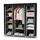 Stoffschrank Intirilife Faltschrank 150x175x45 cm in Schwarz