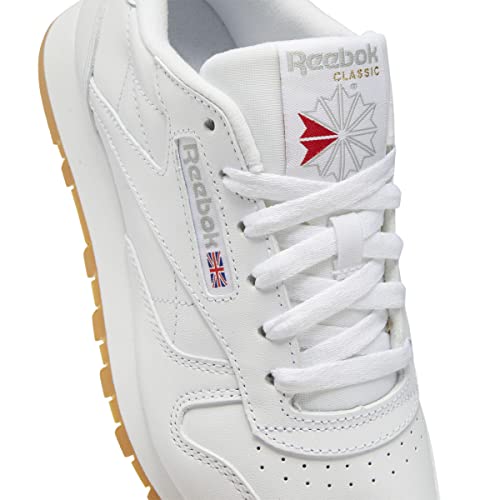 Reebok Women's Classic Leather Sneaker, Ftwr White/Pure Grey 3 Rubber Gum-03, 8.5 #TOP3
