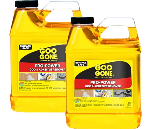 Goo Gone Pro-Power - Professional Strength Adhesive Remover, Removes Stickers, Tape, Grease and More - 32 Fl. Oz. 2 Pack
