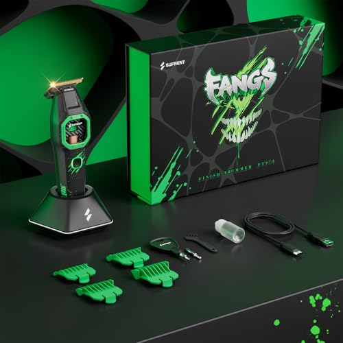 Image of SUPRENT Fangs Professional Barber Trimmers - High-Performance 13,000 RPM Vector Motor Hair Trimmer Set, Professional Finishing Trimmer with AI Speed Control, Precision Detail Trimmer
