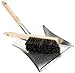KOTARBAU® Kit per spazzare in 2 Pezzi Spazzola e Paletta Spazzola per spazzare zincata Kit per spazzare Paletta Spazzola per la Pulizia Acciaio Legno