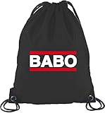  Shirtstreet24, BABO TAG,Boss Anführer Chef Turnbeutel Rucksack Sport Beutel, Größe: onesize,Schwarz