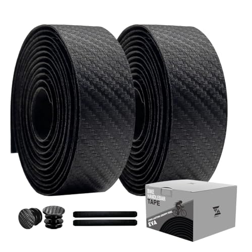 ZoiNavyer Bike Handlebar Tape Black Bike Bar Tape Bike Grip Tape 2.5mm Thick EVA Road Bike Handlebar Tape of Comfortable Non-Slip Shock Absorption for Road Cycling Mountain Biking(2 Rolls Per Set)