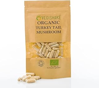 Organic Turkey Mushroom HPMC Capsules 600mg Polysaccharides Immune Cognitive Vegan Halal Kosher (90 Capsules)