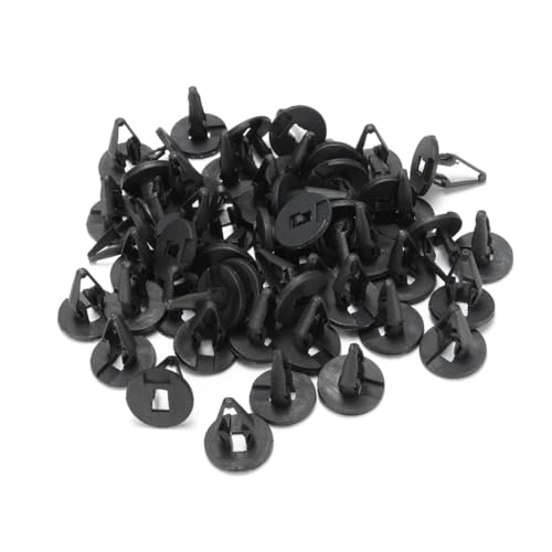 LOLIPPYY 50 piezas Clips de Nylon para Panel de Puerta de Coche Sujetadores de Empuje Resistentes y Reutilizables para Montaje Automotriz Paneles y Parachoques