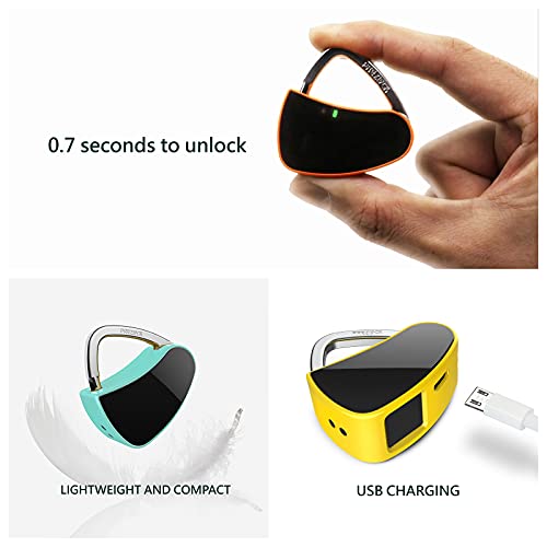 Fingerprint-Padlock-Smart-Padlock-with-Keyless-Biometric-Colorful-Fashionable-Lock-Compact-Lock-USB-Rechargeable1Pack-Vivid-Graphite