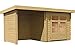 Produktbild Karibu Woodfeeling Gartenhaus Bastrup 2 mit Schleppdach 2 Meter, Seiten- und Rückwand