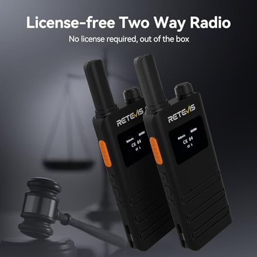 Retevis B63S Walkie Talkies, License Free 15 mm Slim 2 Way Radio, New Version of RT622P (3.0), LCD Screen, 1620mAh, VOX - Image 4