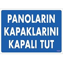 Panolar n Kapaklar n  Kapal  Tut Levhas  25x35 KOD1121